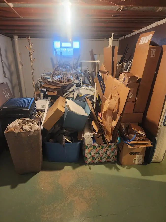 Roll-off dumpster container at job site for Construction Dumpster Rental in Blue Island